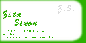 zita simon business card